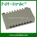 8 puertos cat5e cat6 rj45 stp patch panel